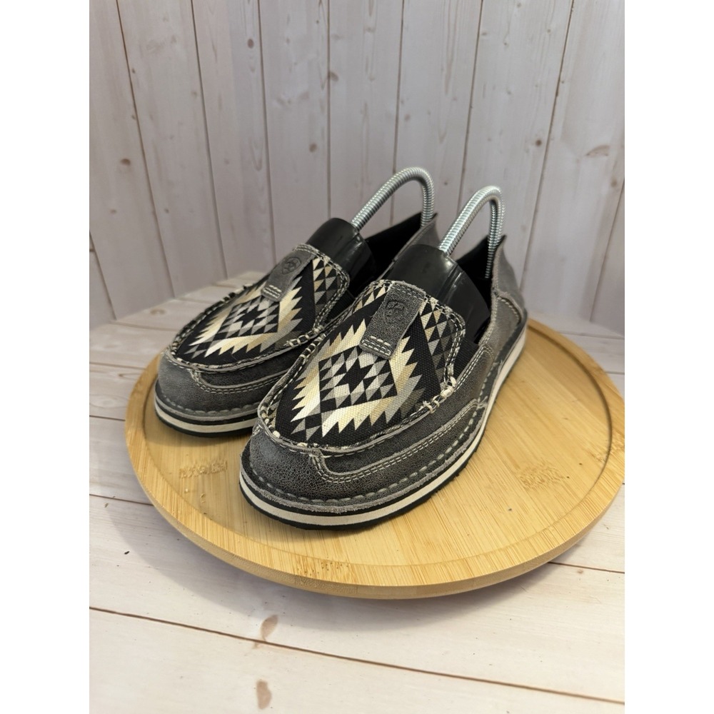 Ariat Women's Black Aztec Casual Slip On Cruiser Shoes Size 6B 10033938 Fabric